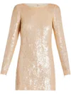 Tom Ford Sequined Mini Dress In Neutrals