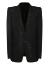 Tom Ford Sequin-embellished Single-breasted Blazer In Black