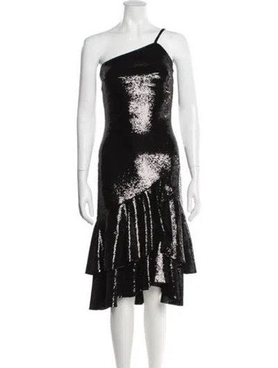 Pre-owned Tom Ford Sequin Midi Length Dress In Black