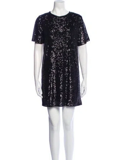 Pre-owned Tom Ford Sequin Mini Dress In Black