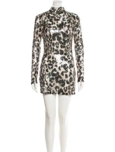 Pre-owned Tom Ford Sequin Mini Dress In Neutrals
