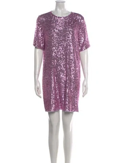 Pre-owned Tom Ford Sequin Mini Dress In Purple