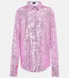 Tom Ford Sequined Shirt In Lilac
