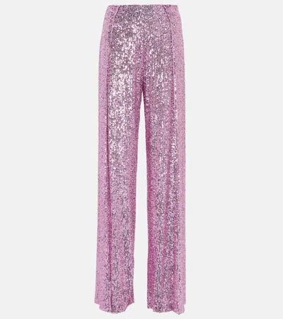 Tom Ford Sequin Wide-leg Pants In Purple