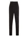 Tom Ford Sequined Wool Blend Crepe Tailored Straight Pants Clothing In Black