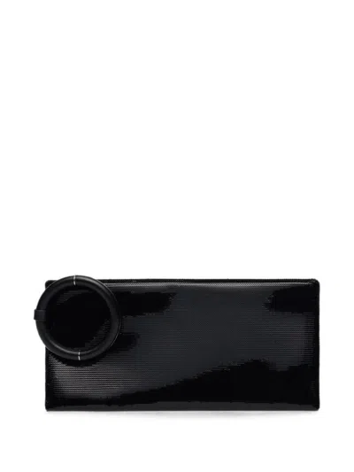 Tom Ford Sequin-embellished Ring-handle Clutch Bag In Black