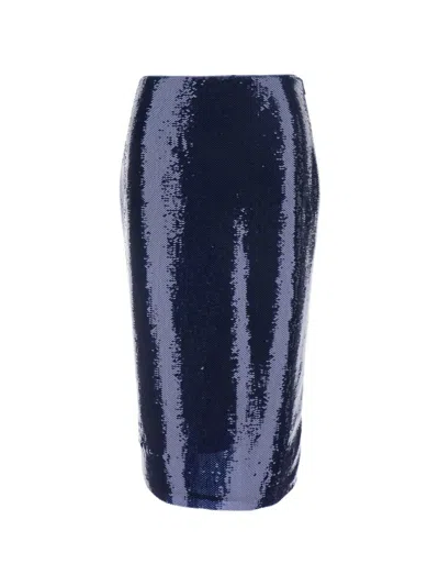 Tom Ford Sequins Embroidered Skirt In Blue