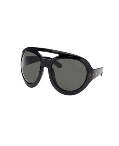 Tom Ford Serena Oversized Sunglasses In Black