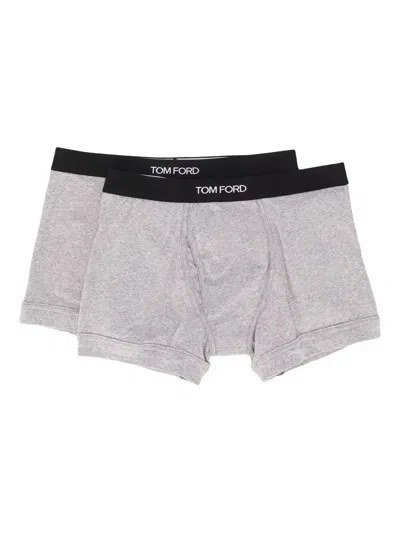 TOM FORD SET OF 2 LOGO-WAISTBAND COTTON BOXER BRIEFS
