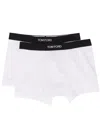 Tom Ford Set Of 2 Logo-waistband Cotton Boxer Briefs Clothing In White