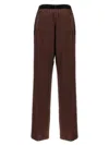 Tom Ford Brown Stretch Silk Satin Pyjama Pants In Brown