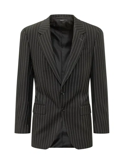Tom Ford Sharp Twill Jacket In Black