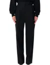 Tom Ford Tailored Wide Leg Wool Trousers In Black