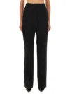 Tom Ford Sharp Wool Pants With Pleats In Black