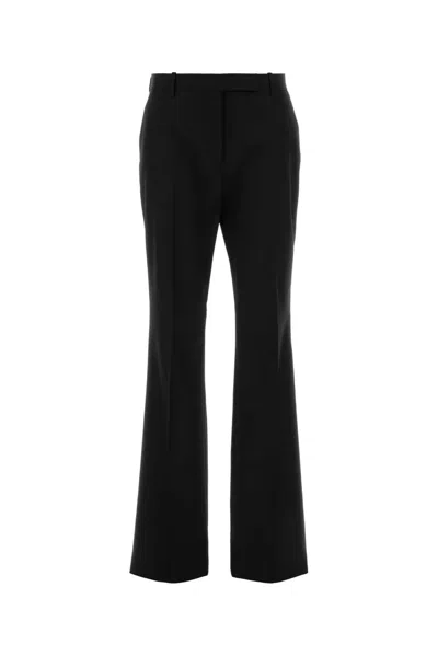 Tom Ford Sharp Wool Silk Panama Tailored Straight Pants In Animal Print