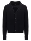 Tom Ford Cashmere Knit Sweater With Buffalo Horn Buttons And Shawl Collar
