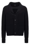 Tom Ford Cashmere Knit Sweater With Buffalo Horn Buttons And Shawl Collar