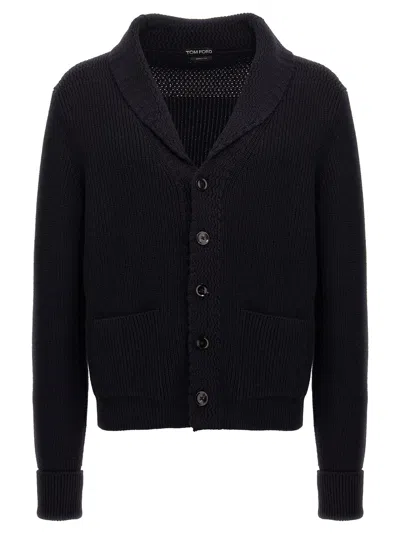 Tom Ford Shawl Cardigan Sweaters And Cardigans Blue