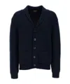 Tom Ford Silk Cardigan With Front Pockets And Shawl Collar In Black