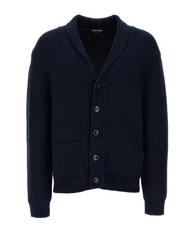 TOM FORD TOM FORD SHAWL COLLAR KNITTED CARDIGAN