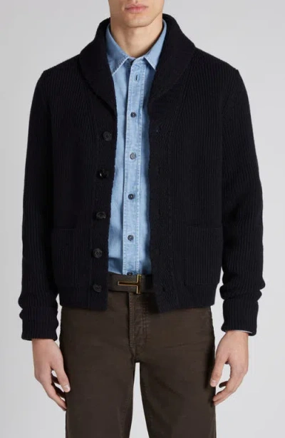 TOM FORD TOM FORD SHAWL COLLAR CASHMERE CARDIGAN