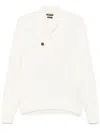 Tom Ford Knitwear With Shawl Collar And Button Detail In Neutral