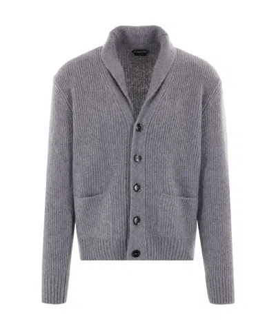 TOM FORD TOM FORD LONG-SLEEVED RIBBED-KNIT CARDIGAN
