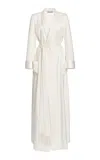 Tom Ford Shawl Collar Silk Twill Robe In White