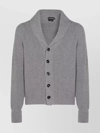 Tom Ford Shawl Collar Sweater Front Pockets