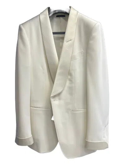 Tom Ford Shawl-lapel Welt-pockets Jacket In Neutral