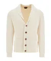 Tom Ford Silk Merino Shawl Collar Cardigan Knitwear White In White