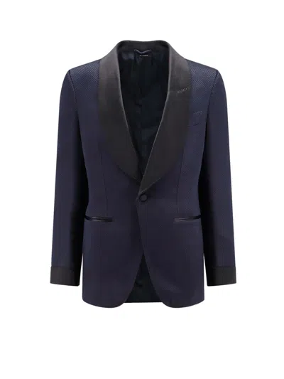Tom Ford Shawl Lapels Single In Navy