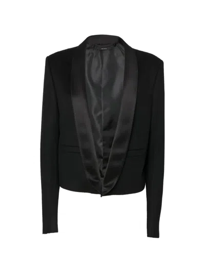 Tom Ford Shawl-lapel Jacket In Black