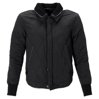 Tom Ford Shear-trimmed Down Jacket In Black Polyamide