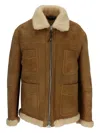 Tom Ford Shearling-collared Pocket Jacket In Brown