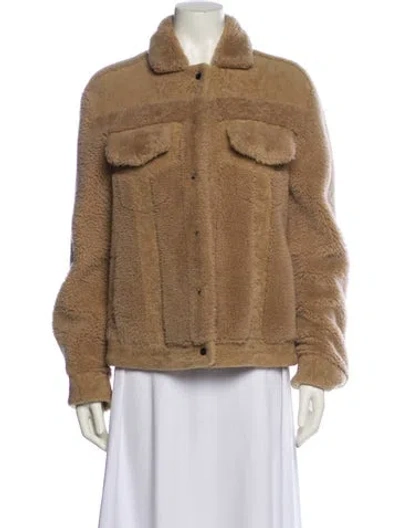 Pre-owned Tom Ford Shearling Fur Jacket In Brown