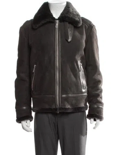 Pre-owned Tom Ford Shearling Jacket In Brown