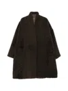 Tom Ford Cashmere Cocoon Jacket Oversized Patchwork Texture In Brown