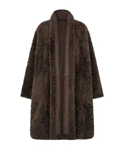 TOM FORD SHEARLING PATCHWORK REVERSIBLE COAT
