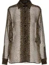Tom Ford Semi-transparent Silk Chiffon Shirt In Brown
