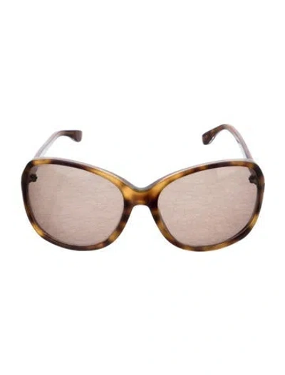 Pre-owned Tom Ford Sheila Oversize Sunglasses In Brown