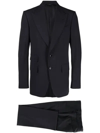 Tom Ford Shelton Bi-stretch Single-breasted Suit In Black