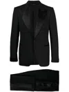 Tom Ford Black Tuxedo Suit With Satin Lapels In Black