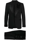 Tom Ford Black Tuxedo Suit With Satin Lapels In Black