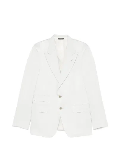Tom Ford Shelton Peak-lapel Single-breasted Blazer In Multi