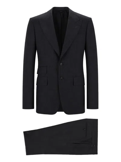 Tom Ford Shelton Tailored Two-piece Wool Suit In Blue