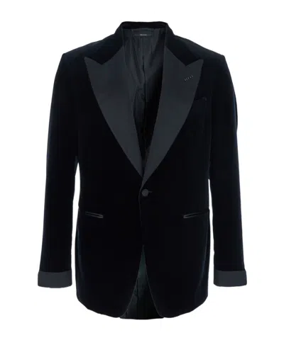 TOM FORD VELVET PEAK-LAPEL TUXEDO DINNER JACKET