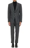 Tom Ford Shelton Fresco Stripe Wool Suit In Grey