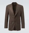 Tom Ford Single-breasted Wool Blazer In Brown