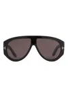 Tom Ford Ft1044 Oversized Aviator-style Sunglasses In Black